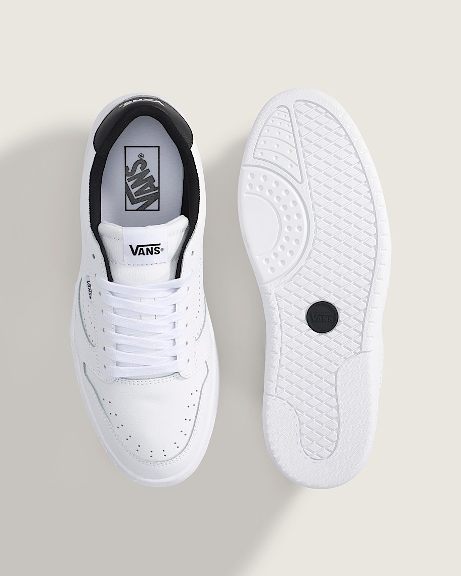 Court Low Shoe VANS Leather True White  Black ALT2