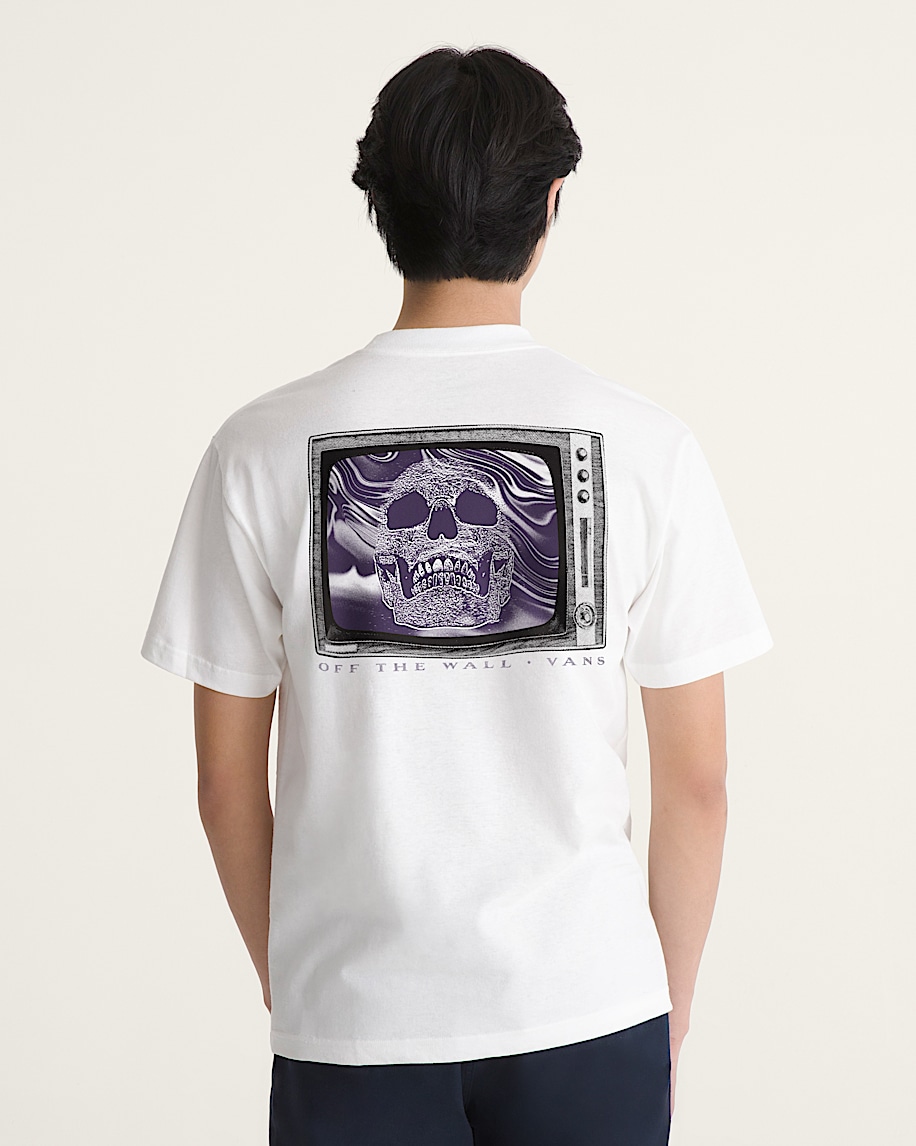 Tune in Skull Out TShirt VANS GlowintheDark  White ALT3