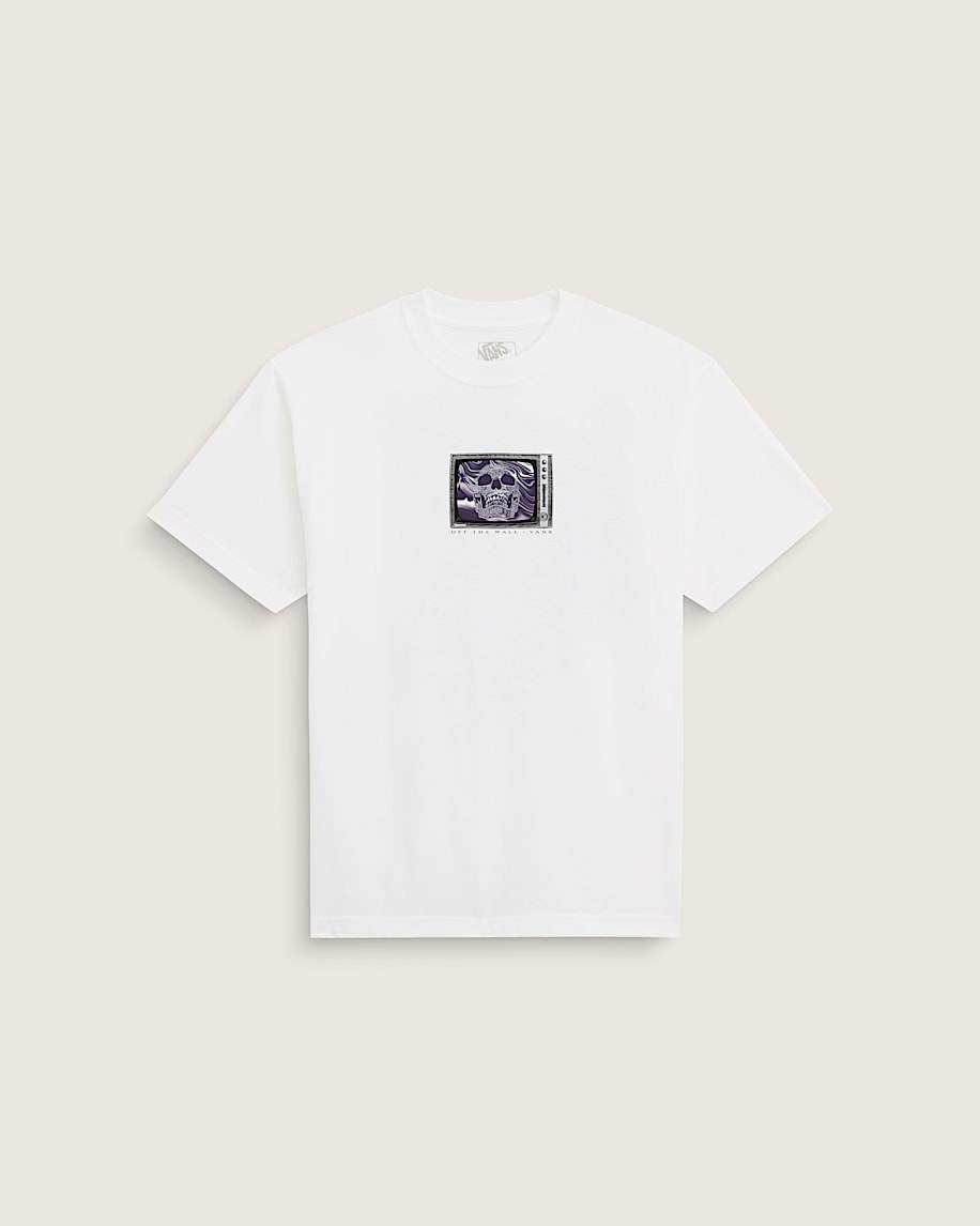 Tune in Skull Out TShirt VANS GlowintheDark  White ALT1