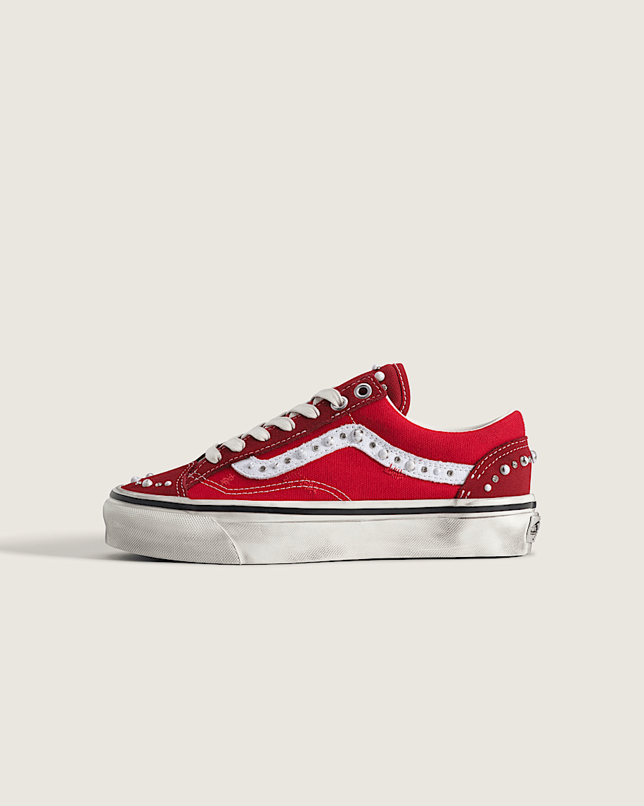 Big Kids Premium Old Skool 36 Shoe VANS Pearlized Racing Red HERO