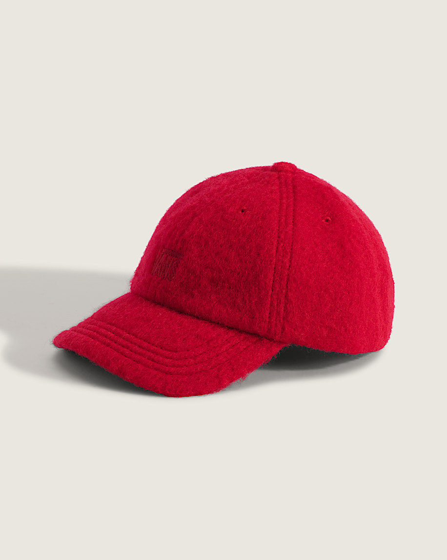 Woolly Curved Bill Jockey Hat VANS Racing Red HERO