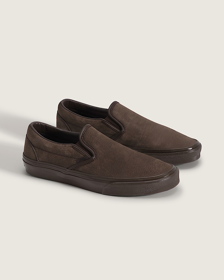 Classic SlipOn Shoe VANS Leather Brown  Brown ALT1