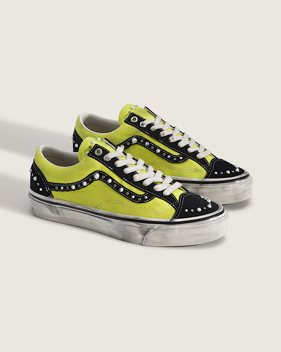 Premium Old Skool 36 Shoe VANS Pearlized Black  Fluro Lime ALT1