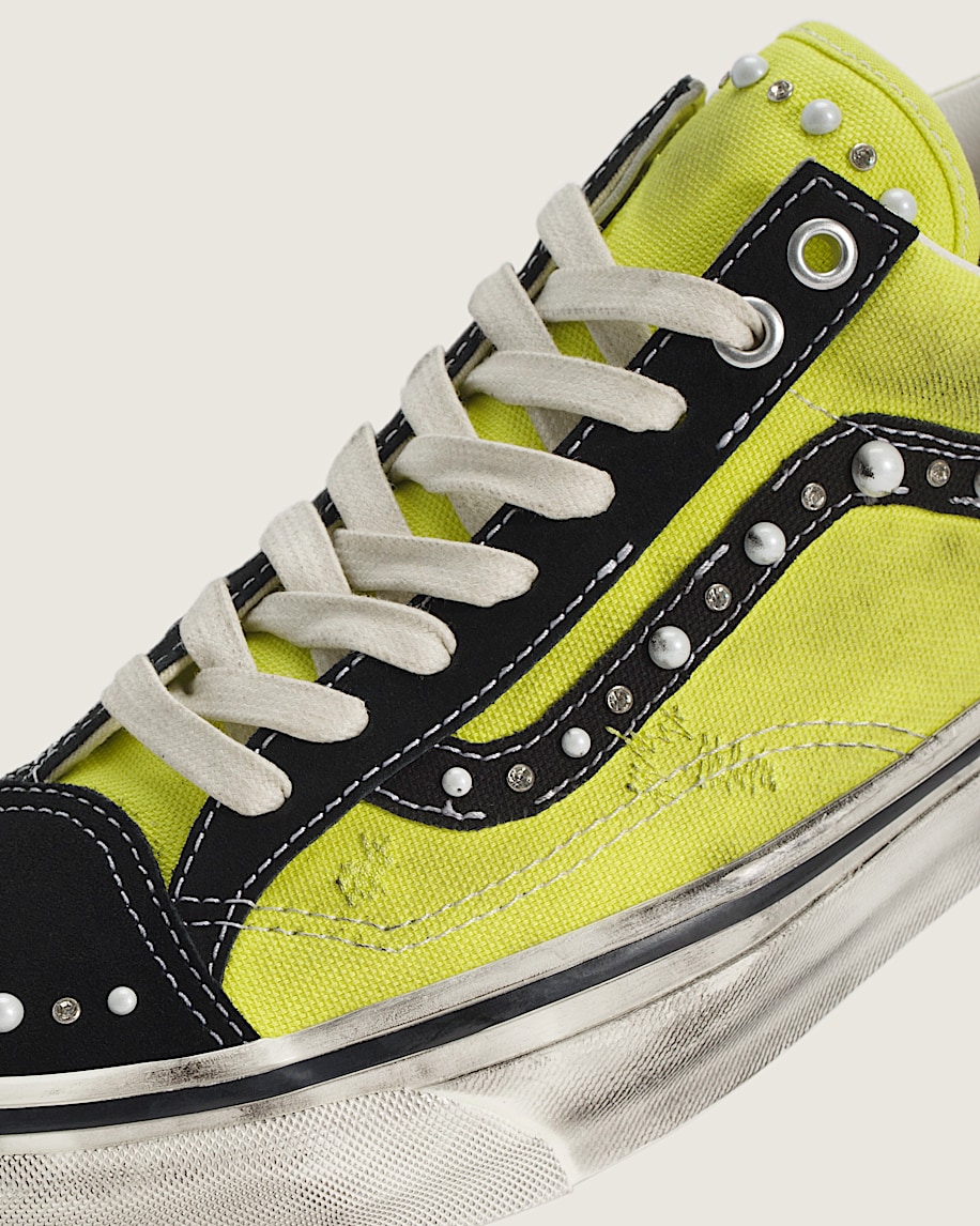 Premium Old Skool 36 Shoe VANS Pearlized Black  Fluro Lime ALT4