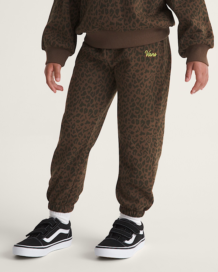 Little Kids Script Logo Sweatpant VANS Vintage Cocoa Brown ALT5