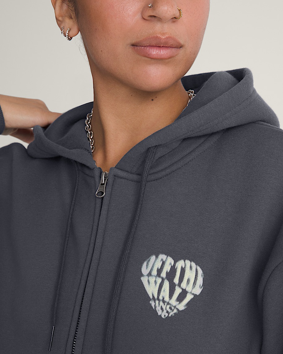 Heartbeats Zip Up VANS Charcoal Grey ALT4
