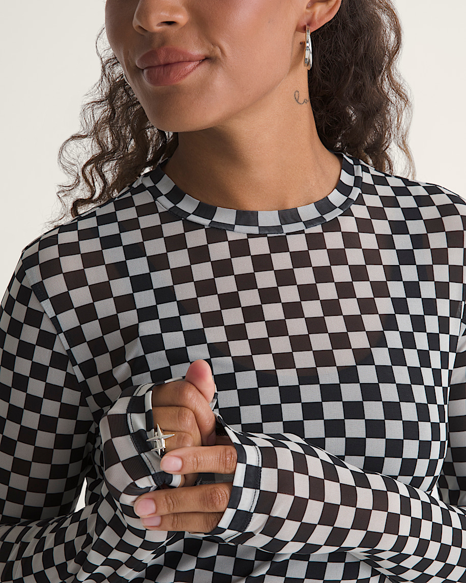 Ludlow Mesh Long Sleeve Top VANS Black  White ALT4