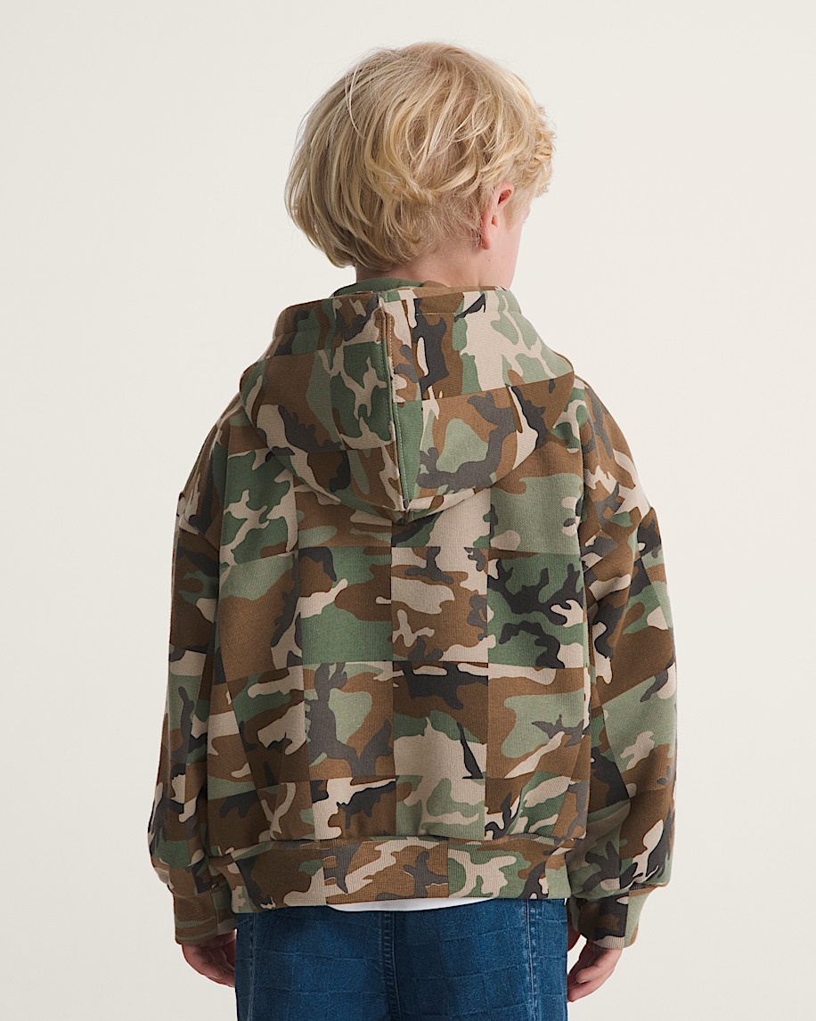 Checker Camo Full Zip Hoodie VANS Camo Green  Aluminum Grey ALT3