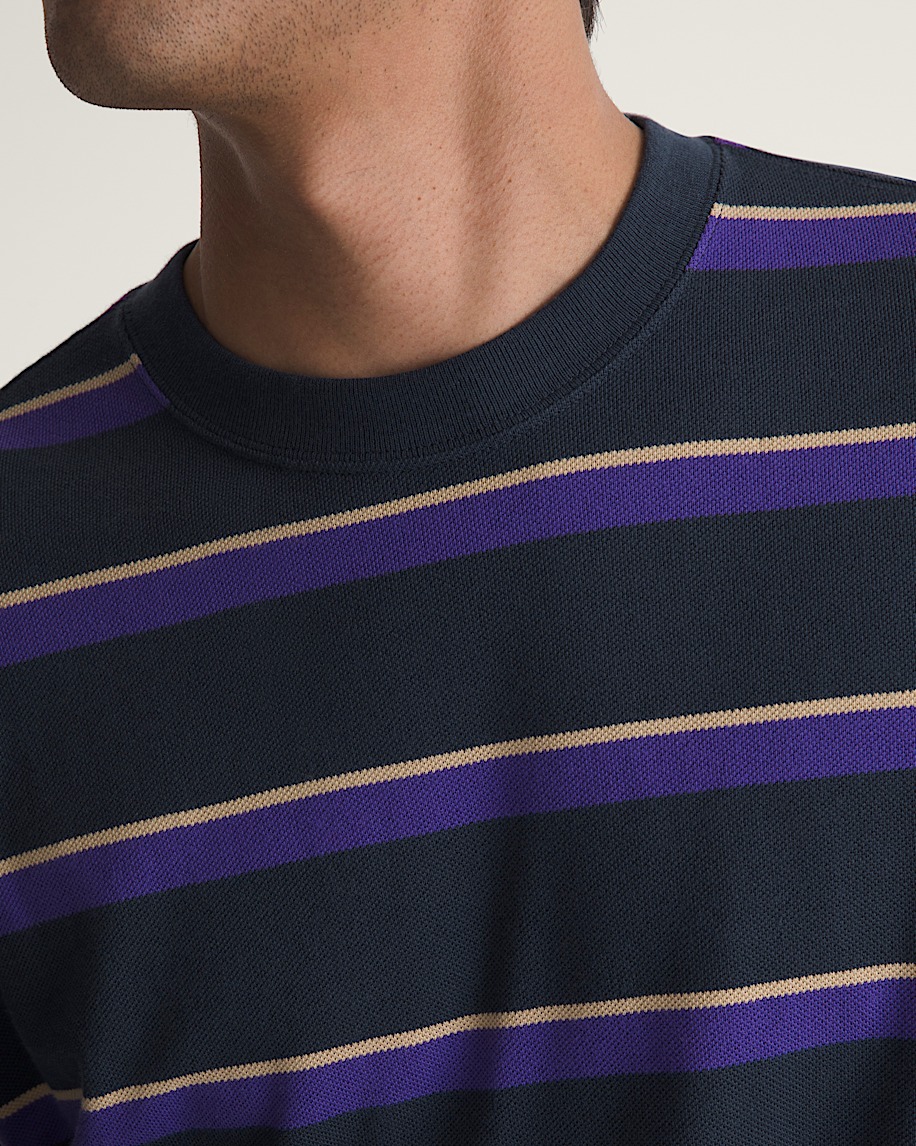 Vorlop Stripe Long Sleeve Knit VANS Parisian Night Blue ALT4