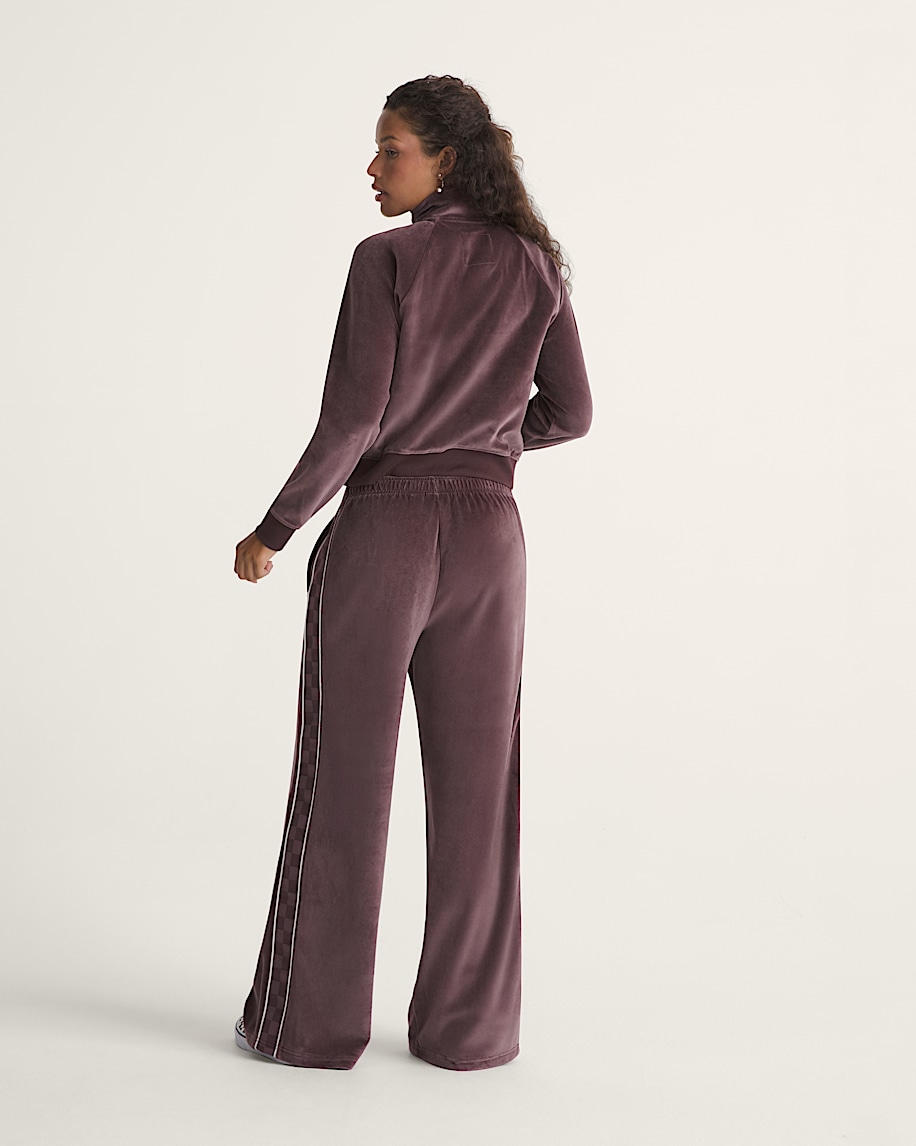 Nikita Velour Track Pants VANS Port Brown ALT4