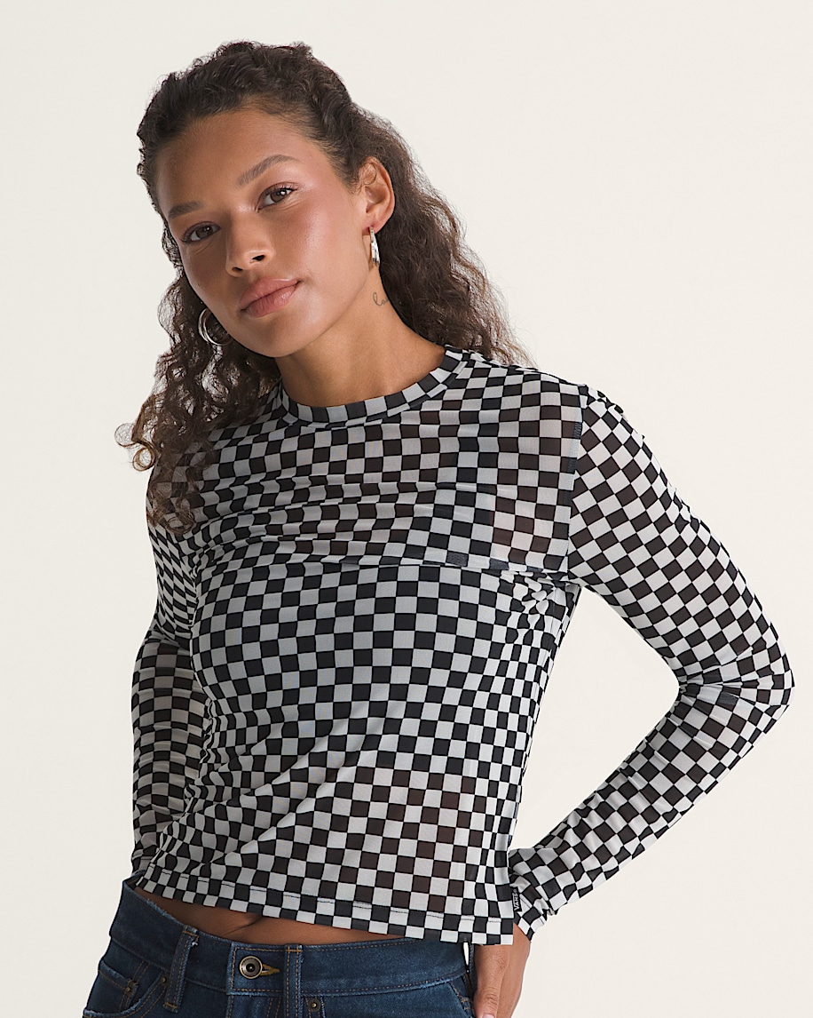 Ludlow Mesh Long Sleeve Top VANS Black  White ALT2