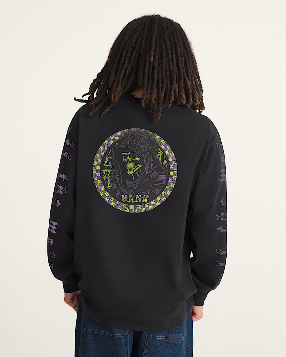 Webbed Reaper Long Sleeve Tshirt VANS GlowintheDark  White ALT4
