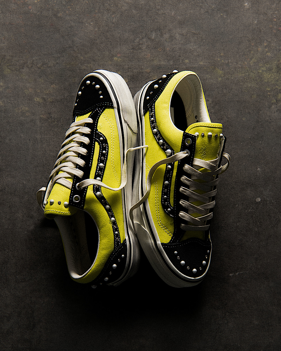 Premium Old Skool 36 Shoe VANS Pearlized Black  Fluro Lime ALT5