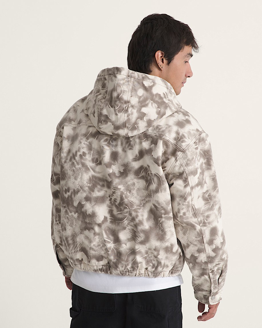 Rez Cropped Denim Jacket VANS Turtledove White  Walnut Brown ALT3