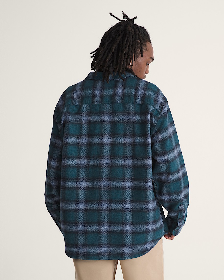 Lawson Plaid Flannel Shirt VANS Ocean Teal Blue ALT3