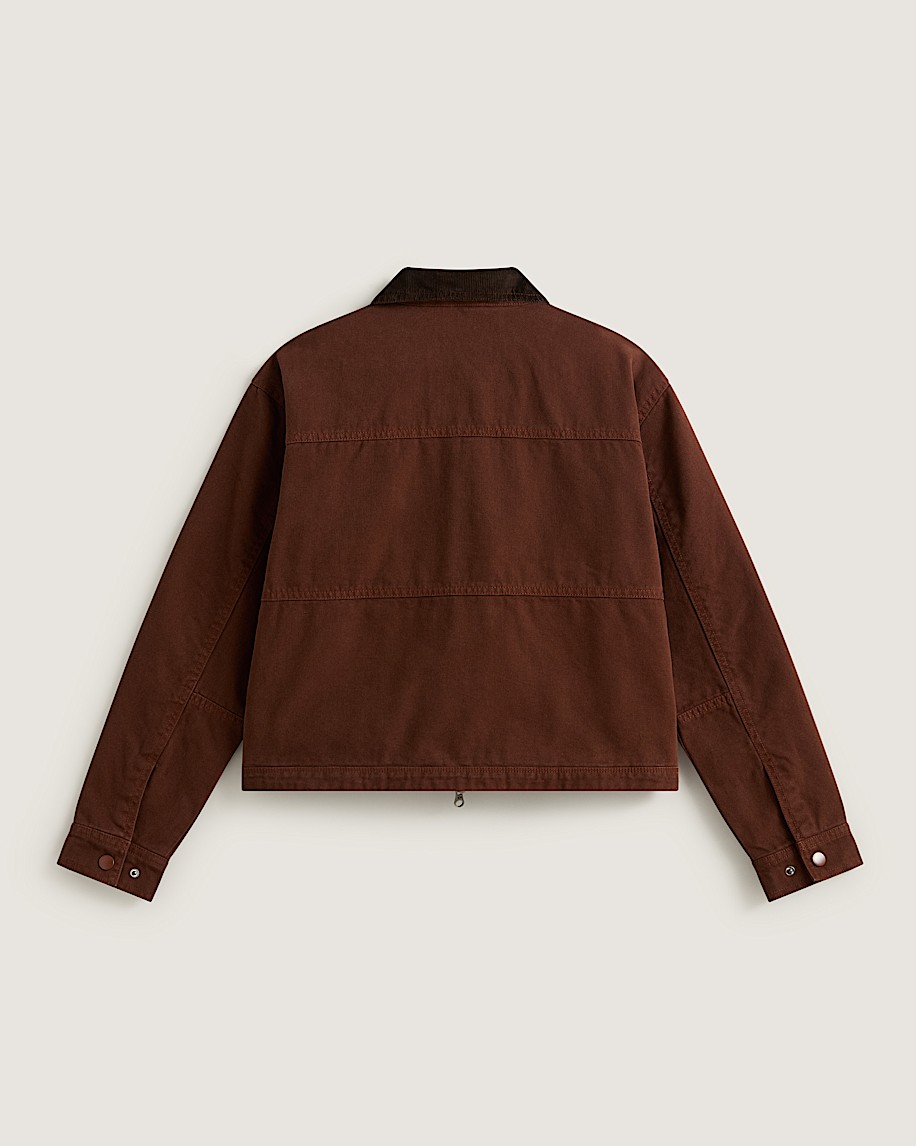Nicola Cropped Chore Canvas Jacket VANS Brown Earth ALT1