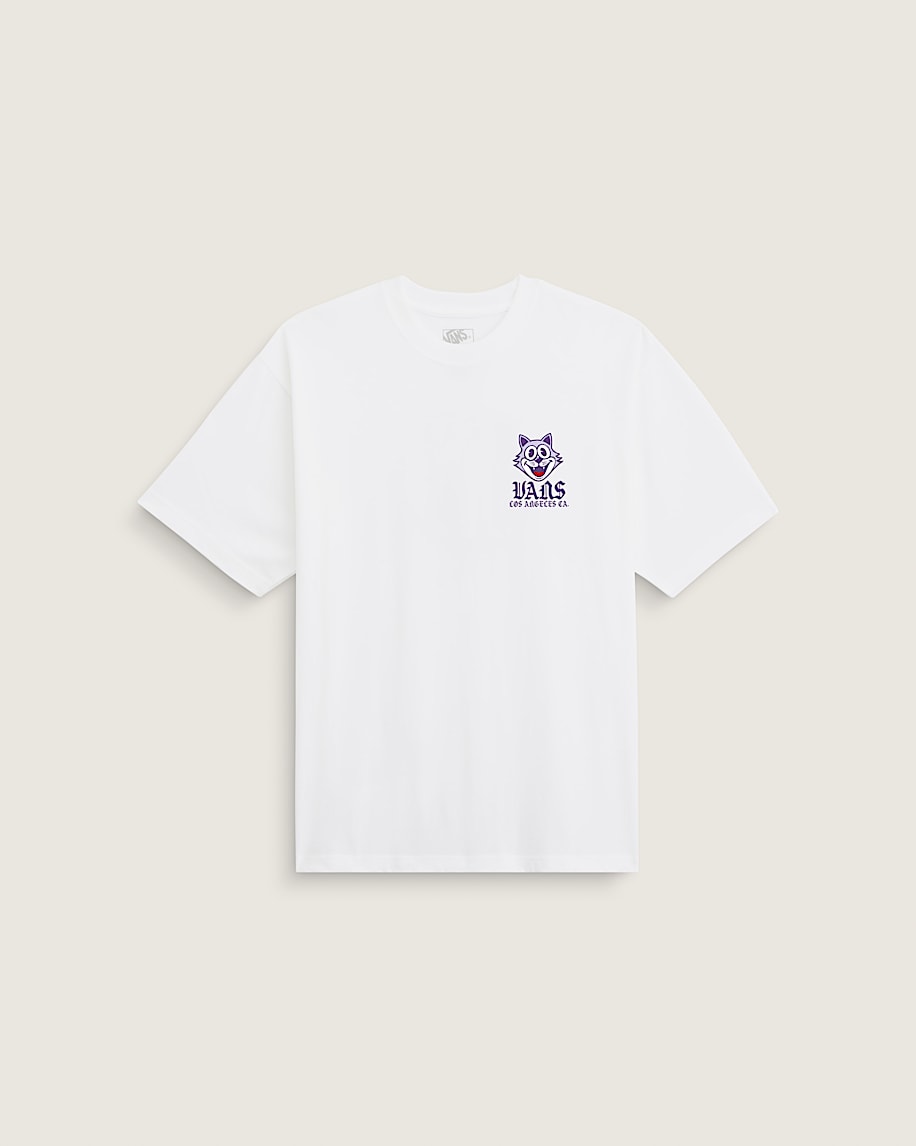 Smile Meow Cry Later Short Sleeve Tee VANS White ALT1