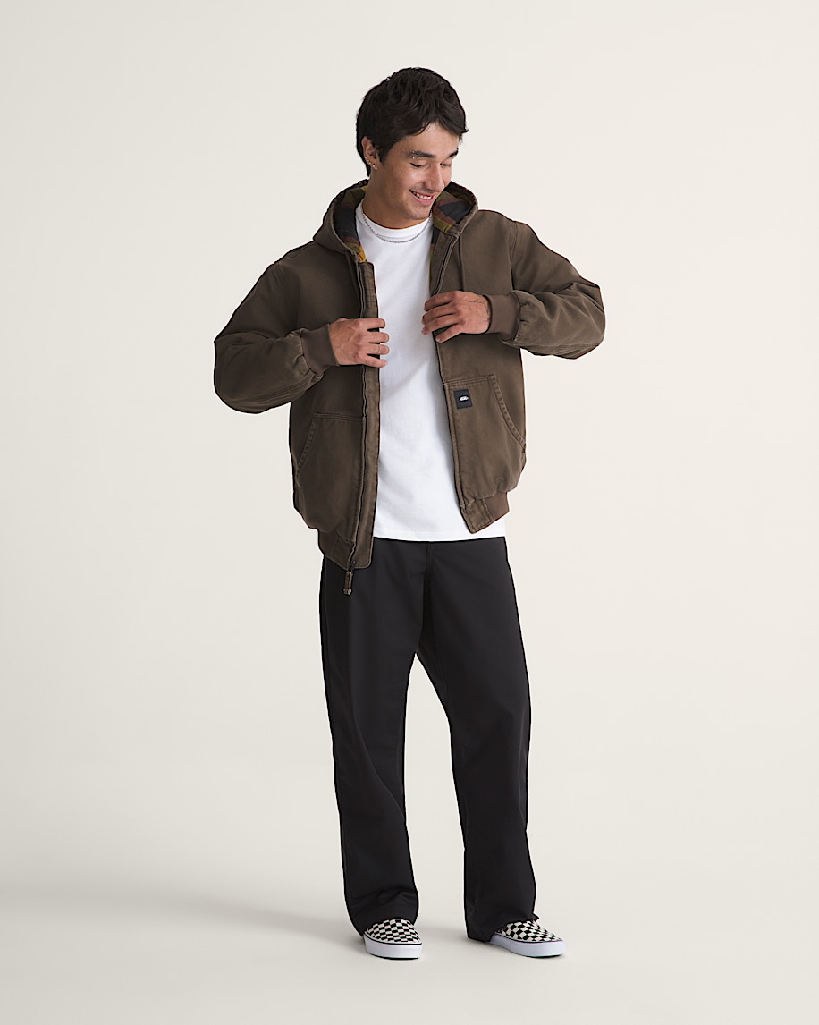 Workwear Canvas Full Zip Jacket VANS Coal Brown ALT4