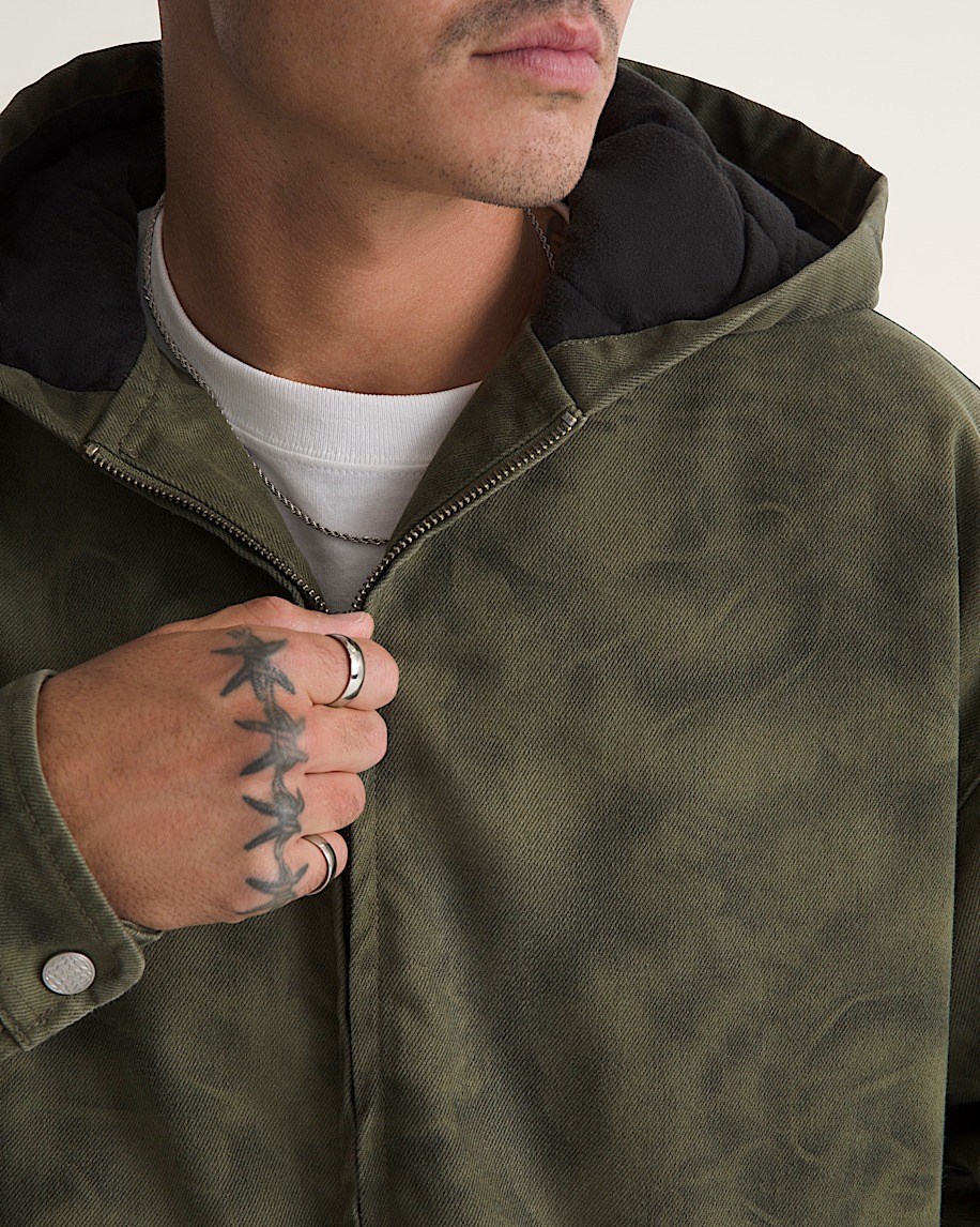 Rez Cropped Denim Jacket VANS Mossy Olive Green  Obsidian Fern Green ALT5