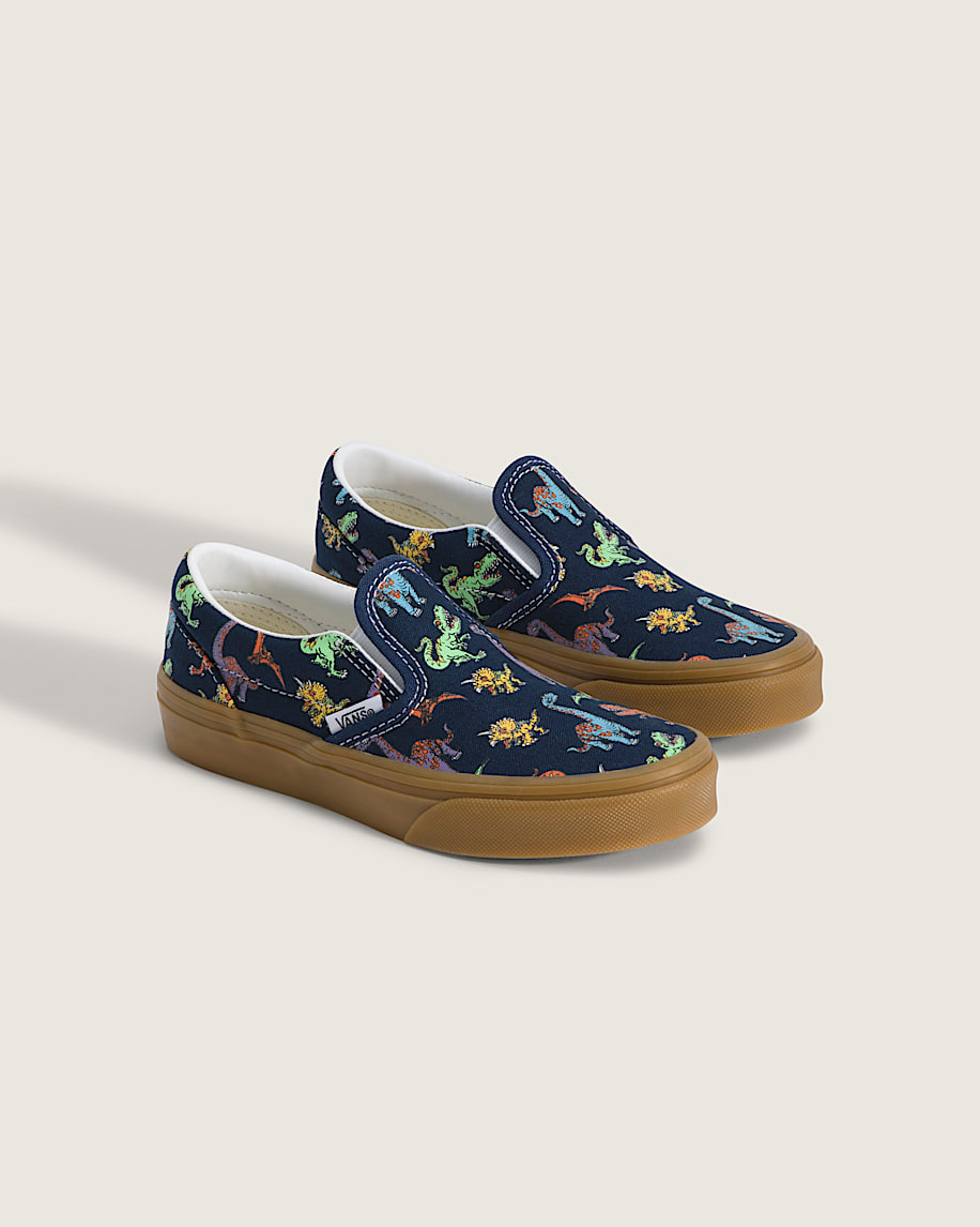 Little Kids Classic SlipOn Shoe VANS GlowintheDark Navy Blue ALT1