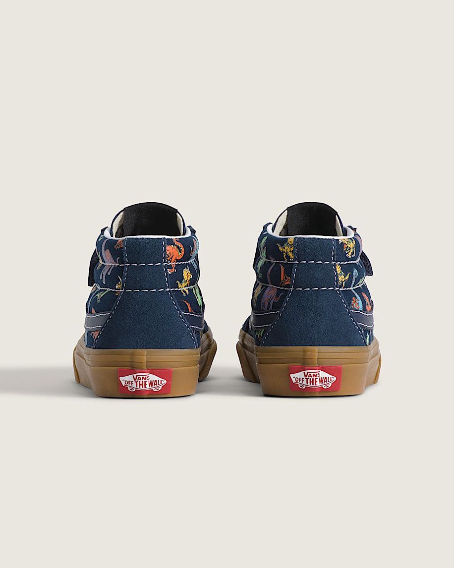 Little Kids Sk8Mid V Shoe VANS GlowintheDark Navy Blue ALT3