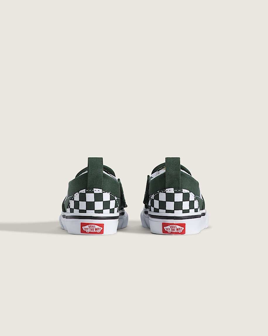 Toddler Classic SlipOn V Shoe VANS Checkerboard Oil Green ALT3