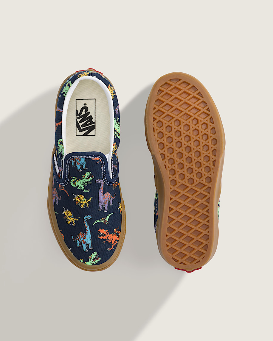 Little Kids Classic SlipOn Shoe VANS GlowintheDark Navy Blue ALT2