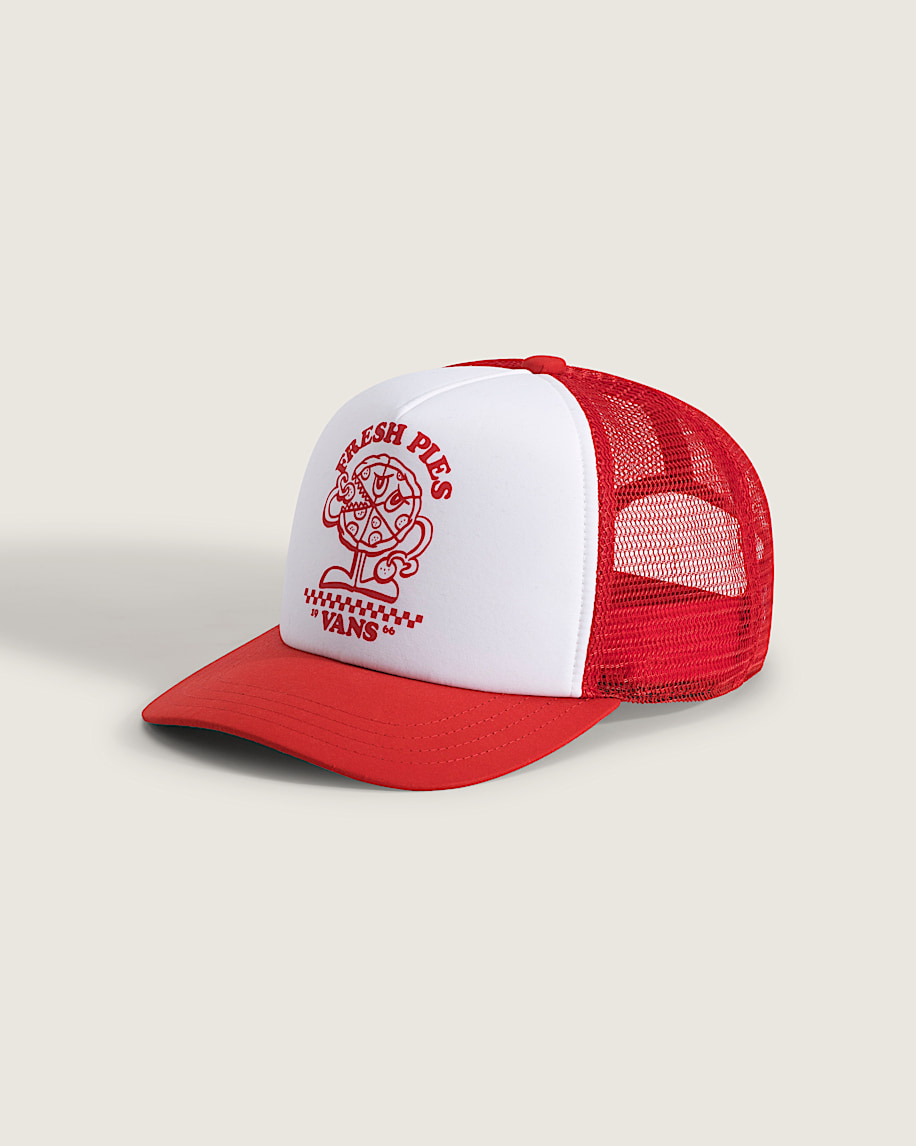 Kids Vans Authentic Trucker Hat VANS Racing Red HERO