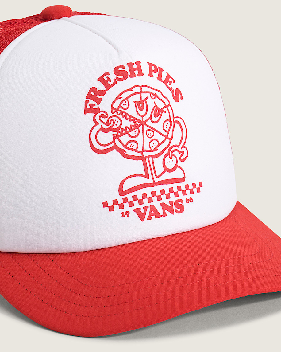 Kids Vans Authentic Trucker Hat VANS Racing Red ALT1