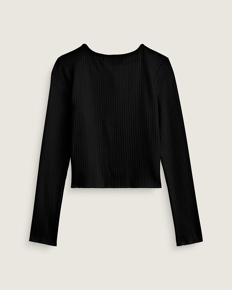 Long Sleeve Button Up Shirt VANS Black ALT1