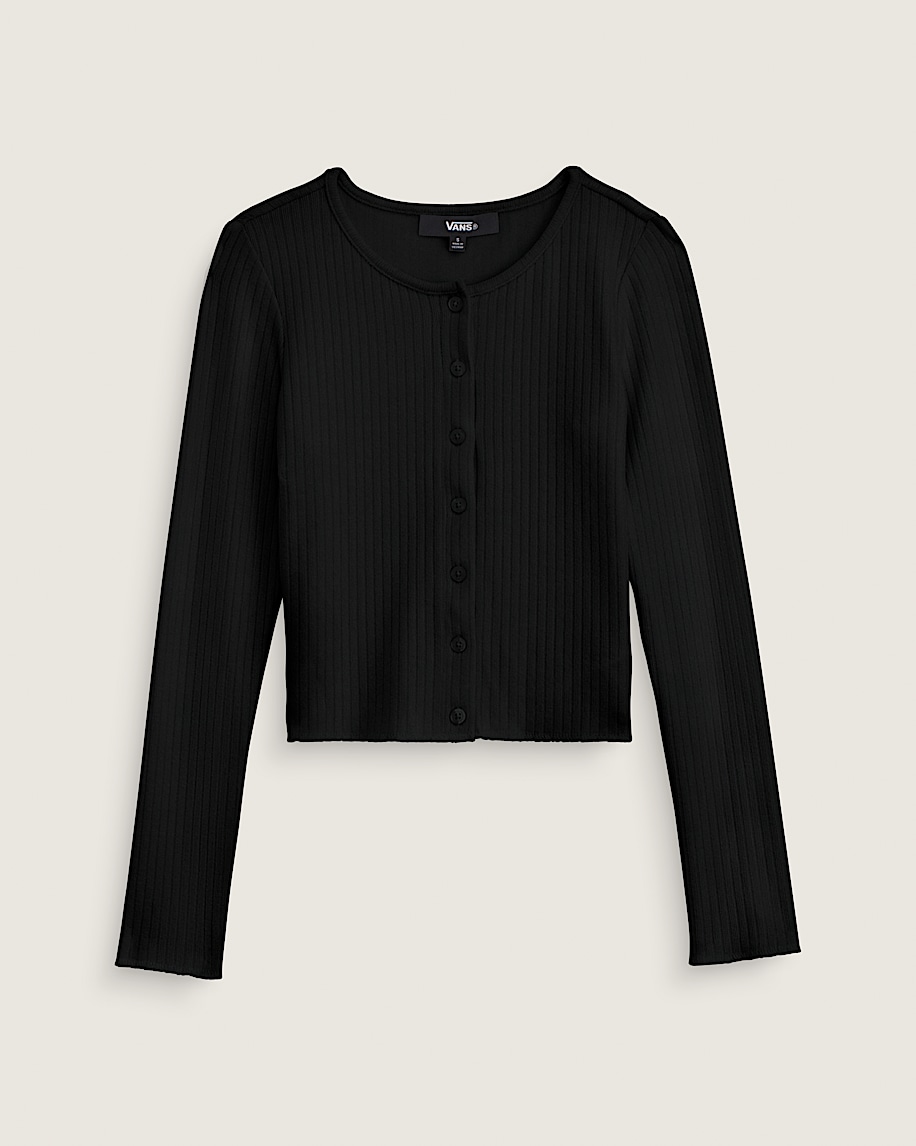 Long Sleeve Button Up Shirt VANS Black HERO