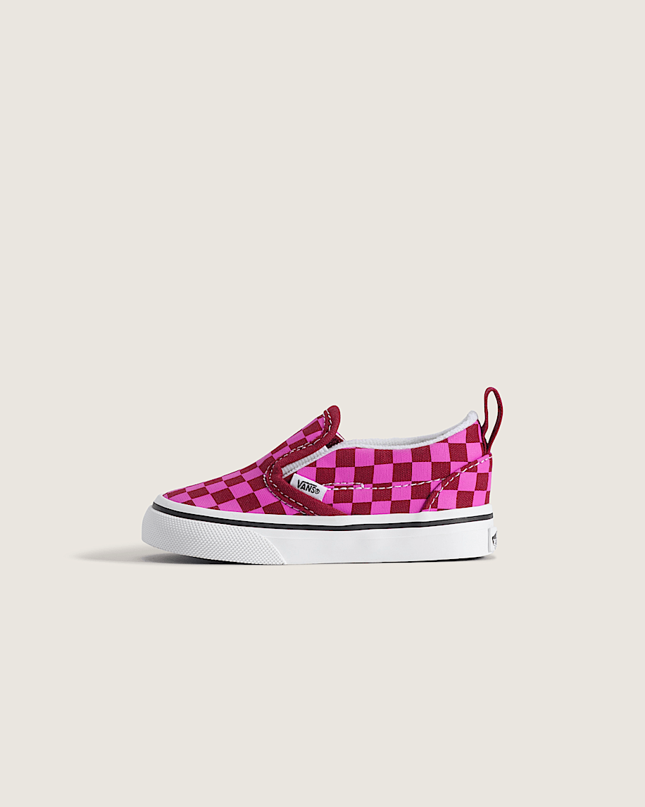Toddler Classic SlipOn V Shoe VANS Checkerboard Red  Pink HERO