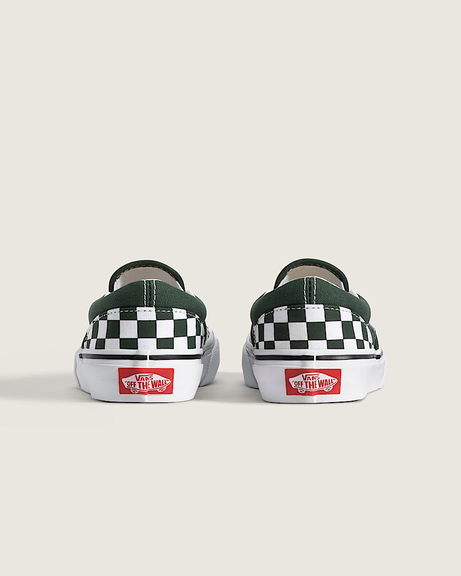 Little Kids Classic SlipOn Shoe VANS Checkerboard Oil Green ALT3