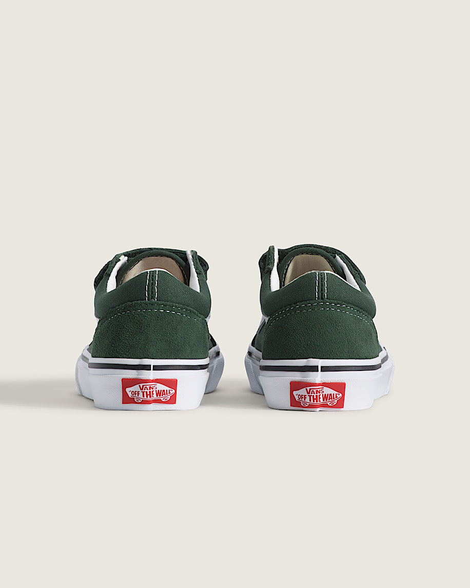 Little Kids Old Skool V Shoe VANS Oil Green ALT3