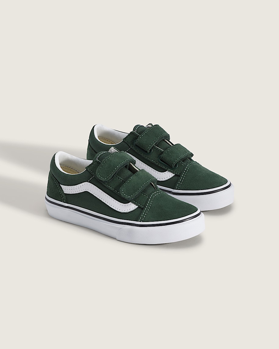 Little Kids Old Skool V Shoe VANS Oil Green ALT1