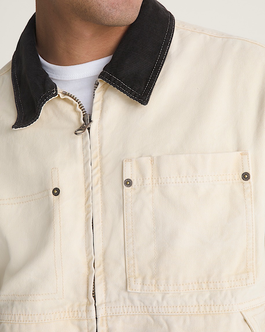 Nico Cropped Chore Canvas Jacket VANS Turtledove White ALT5