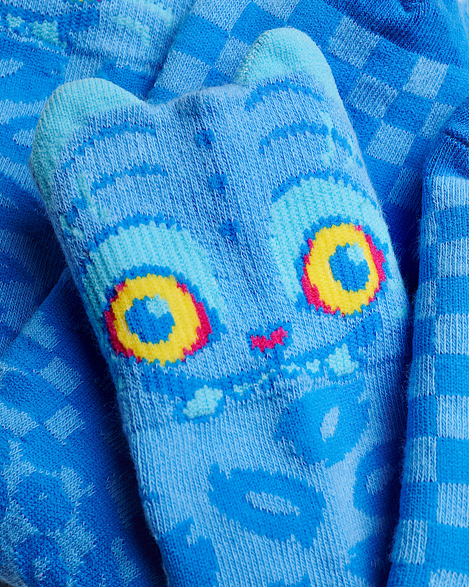 KPop Demon Hunters x Vans Kids Derpy Knee Hi Socks VANS KPop Demon Hunters Blue ALT1