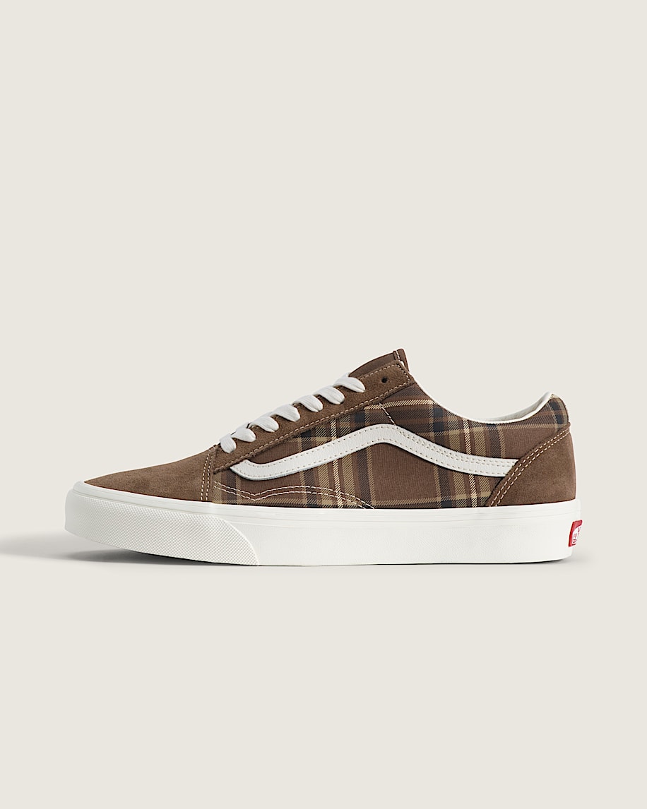 Old Skool Shoe VANS Plaid Vintage Cocoa Brown HERO