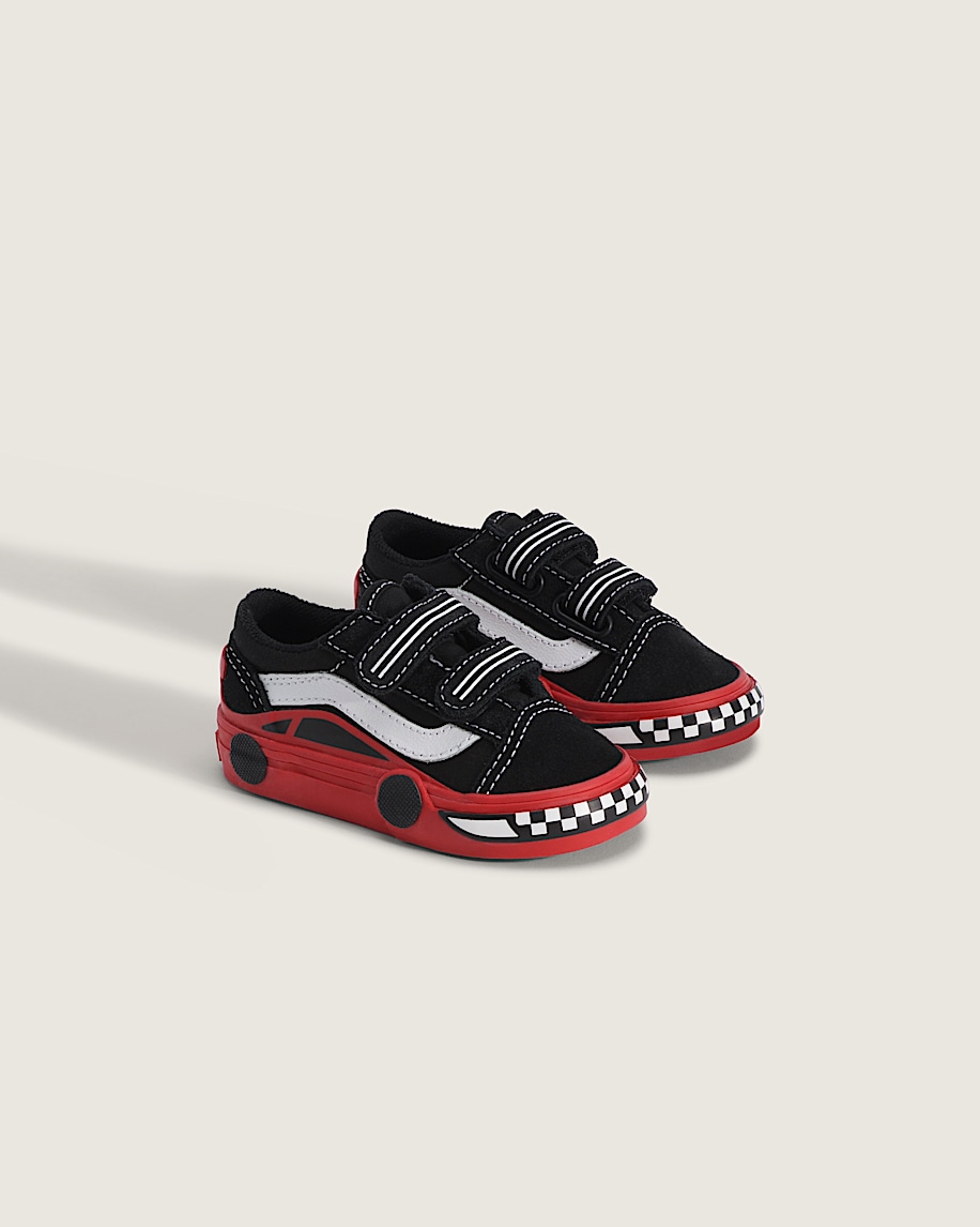 Toddler Old Skool V Shoe VANS Black  Red ALT1