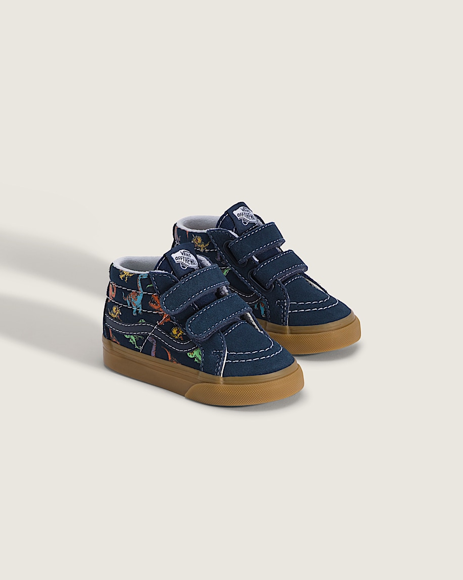 Toddler Sk8Mid V Shoe VANS GlowintheDark Navy Blue ALT1