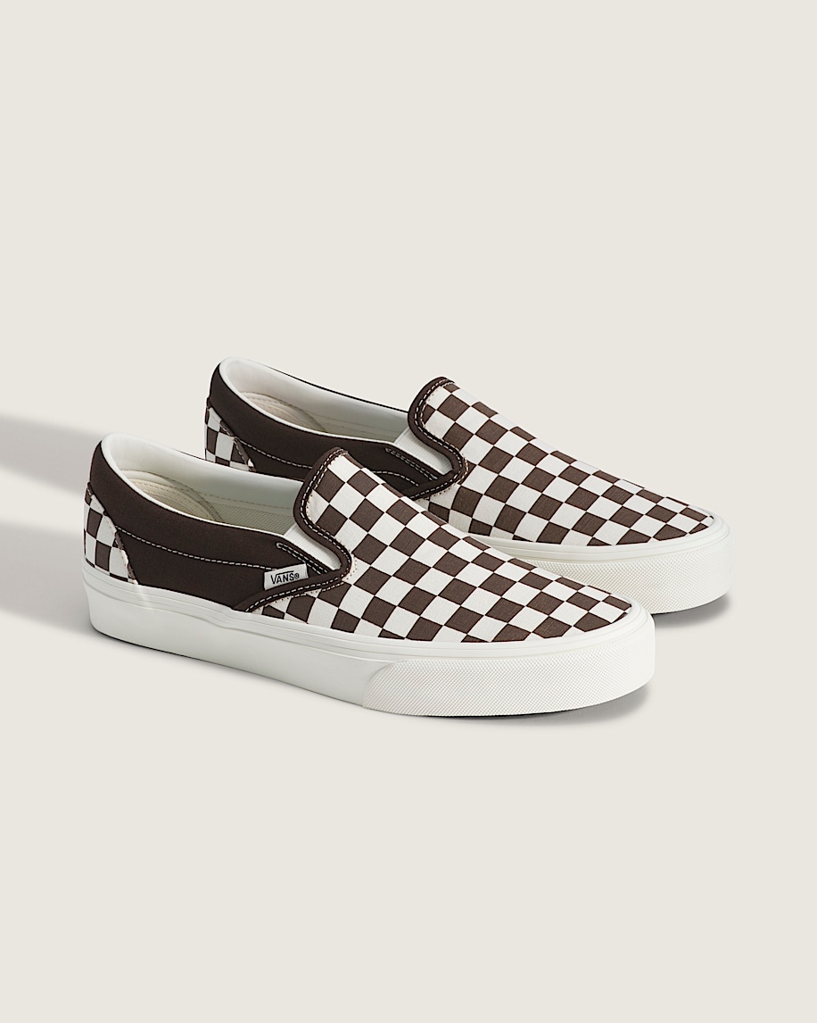 Classic SlipOn Shoe VANS Checkerboard Demitasse Brown ALT1