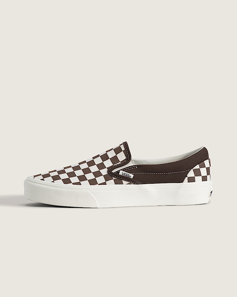 Classic SlipOn Shoe VANS Checkerboard Demitasse Brown HERO