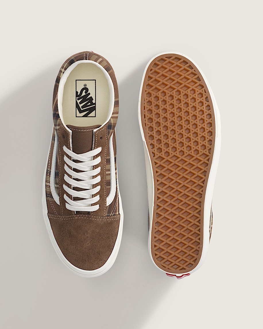 Old Skool Shoe VANS Plaid Vintage Cocoa Brown ALT2