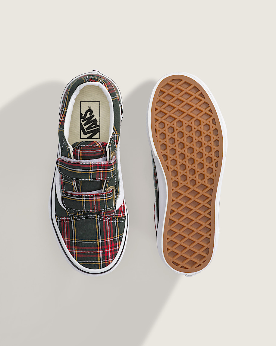 Little Kids Old Skool V Shoe VANS Oil Green ALT2