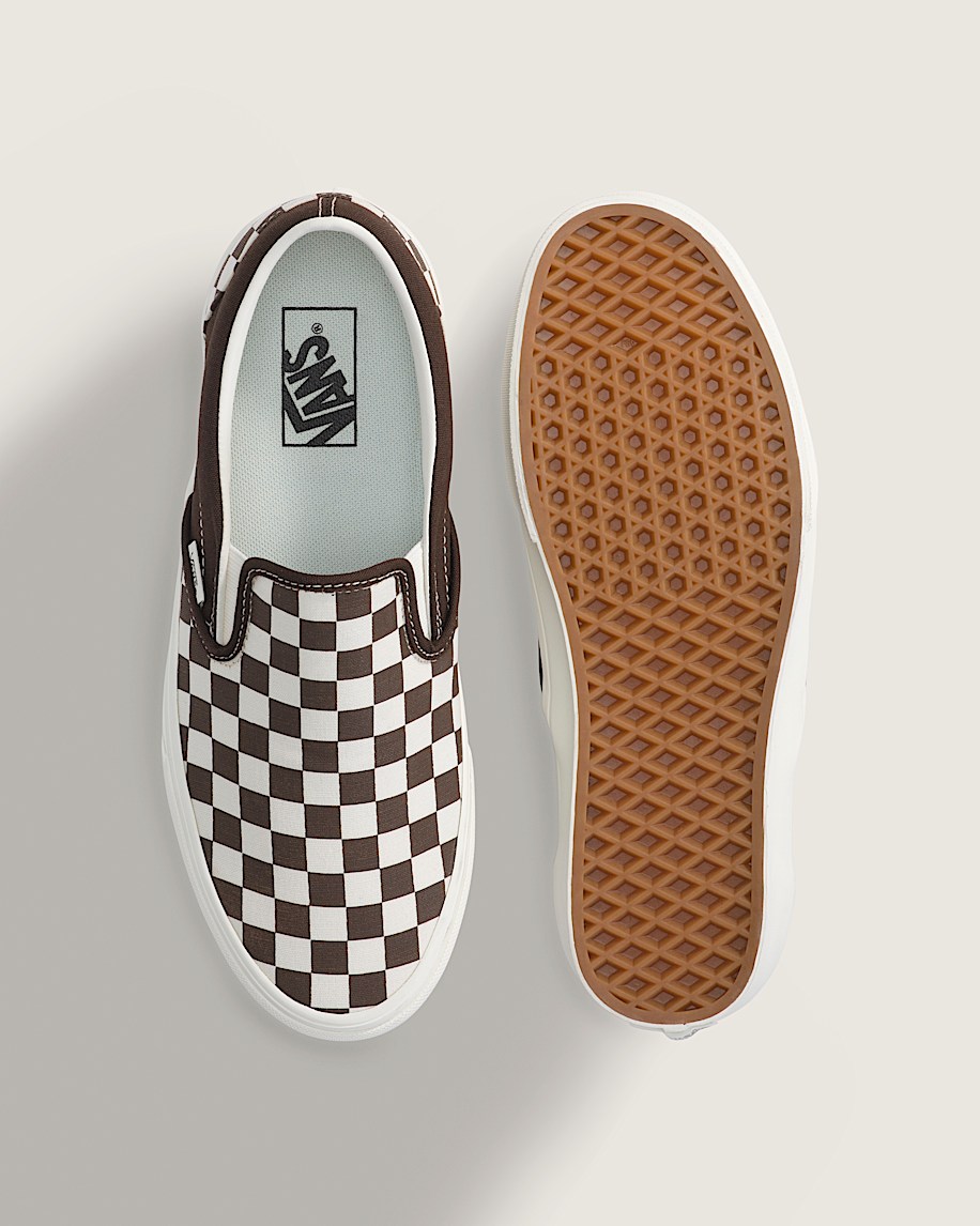 Classic SlipOn Shoe VANS Checkerboard Demitasse Brown ALT2