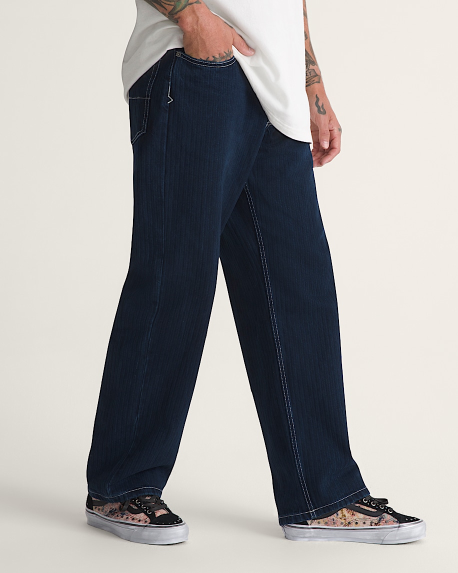 Check5 Loose Denim Herringbone Pant VANS Indigo Herringbone Blue ALT5
