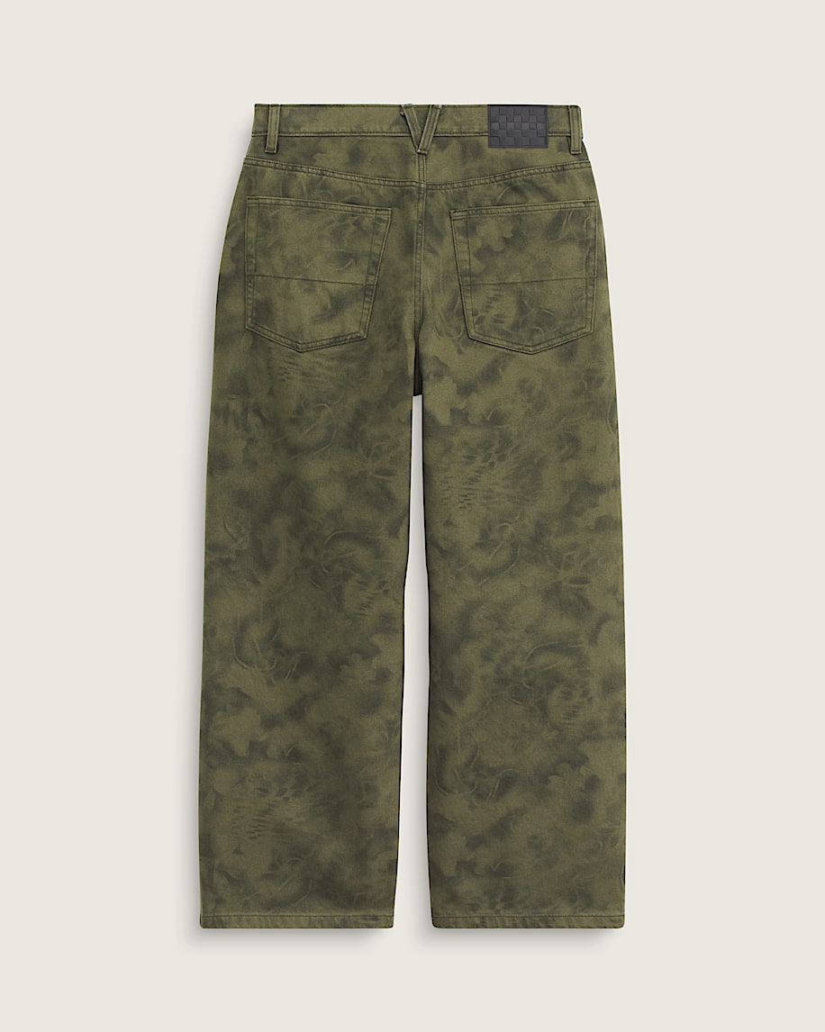 Check5 Baggy Printed Denim Pant VANS Mossy Olive Green  Obsidian Fern Green ALT2