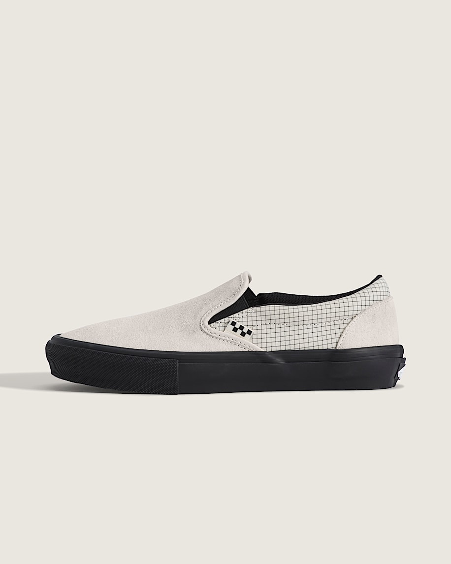 Skate SlipOn Shoe VANS Ripstop Turtledove White  Black HERO
