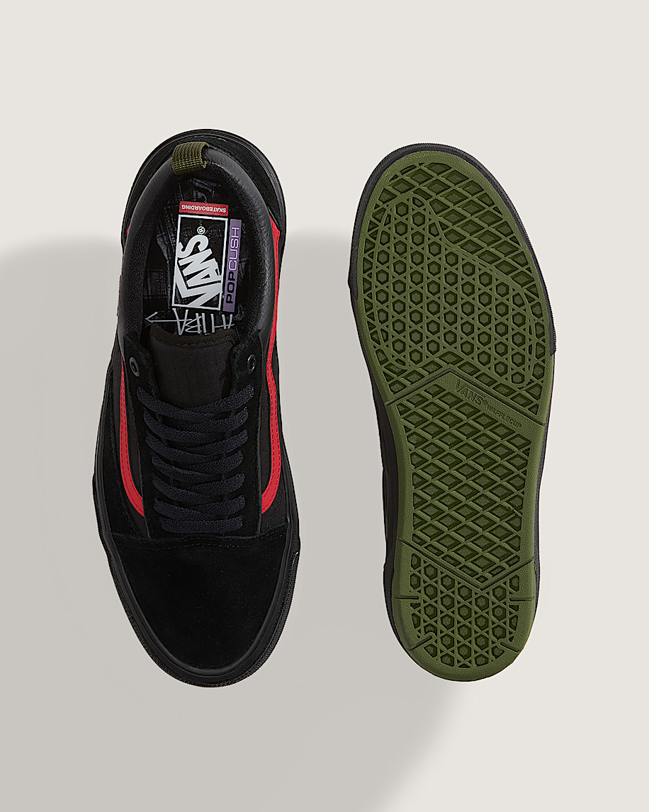 Skate Old Skool Wafflecup Shoe by Atiba VANS Atiba Black  Green ALT2