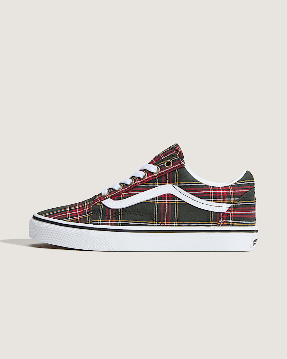 Old Skool Shoe VANS Tartan Oil Green HERO